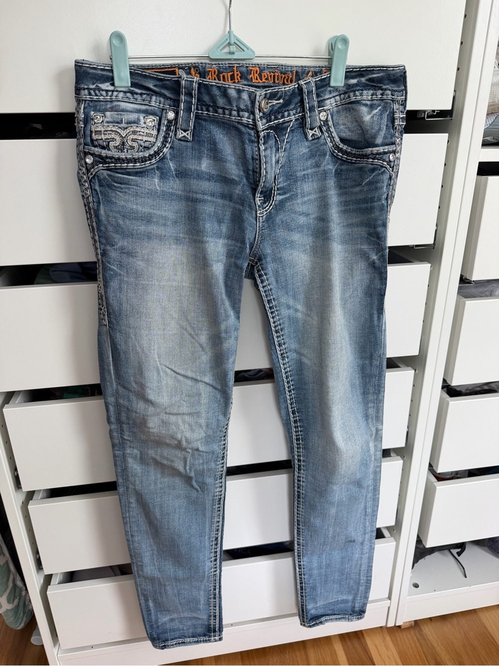 Rock Revival Women's Faded Blue Skinny Jeans